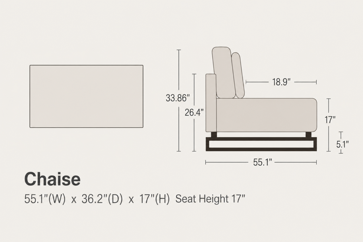 ALEXANDER Backless Chaise