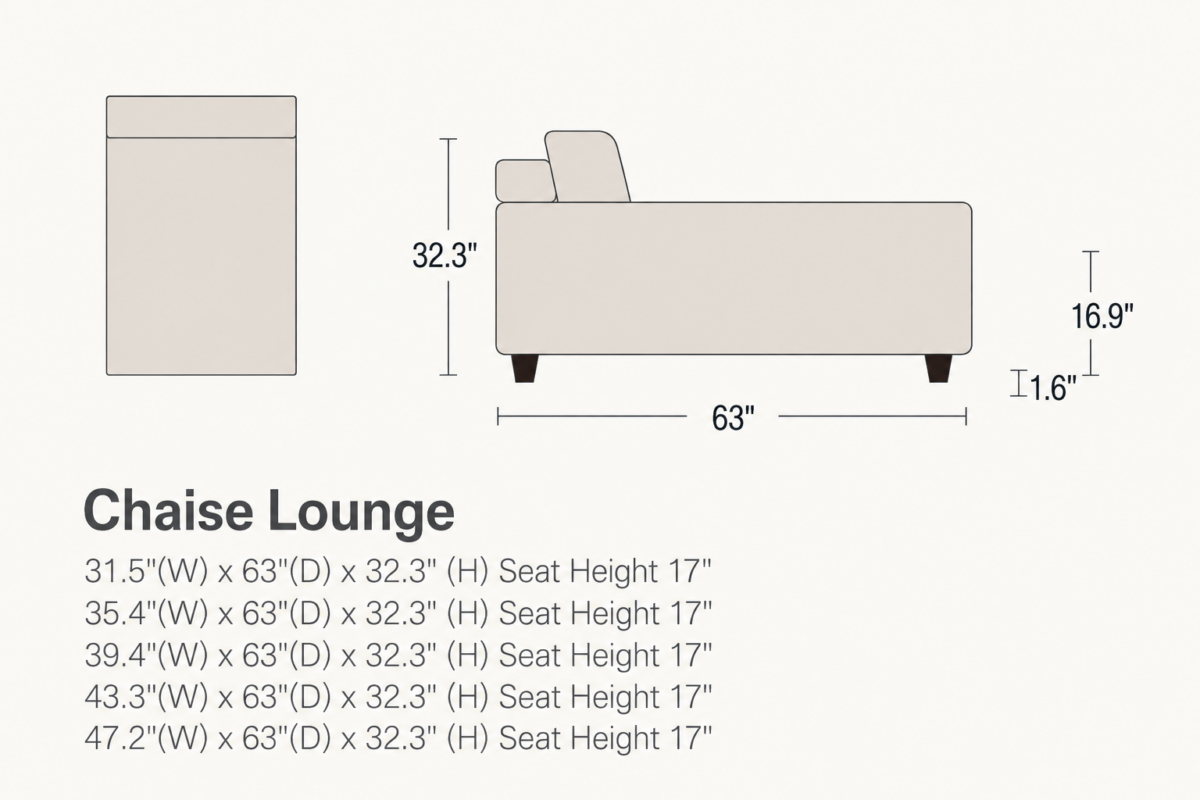 EDWARD Armless Chaise