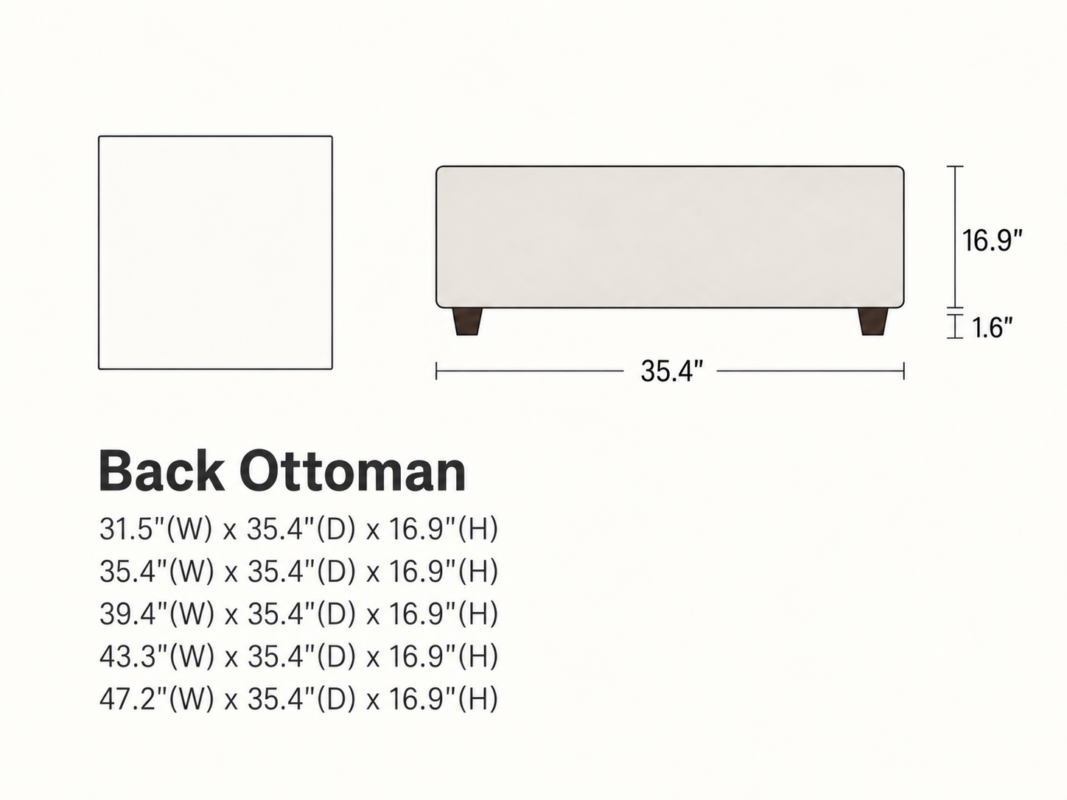 EDWARD Back Ottoman