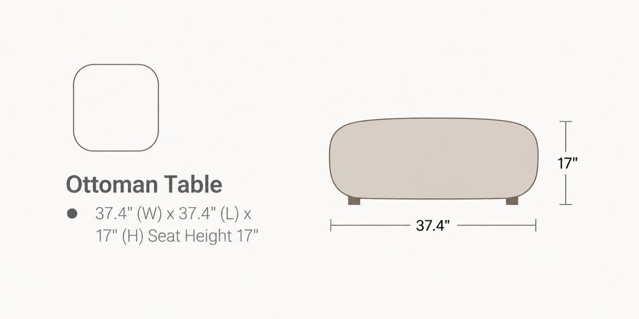 ELODIE Ottoman Table