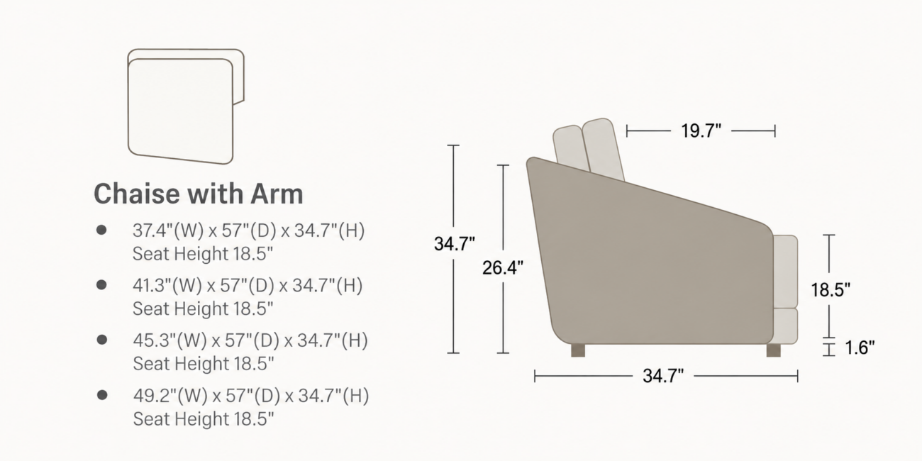 MELA Chaise with Arm