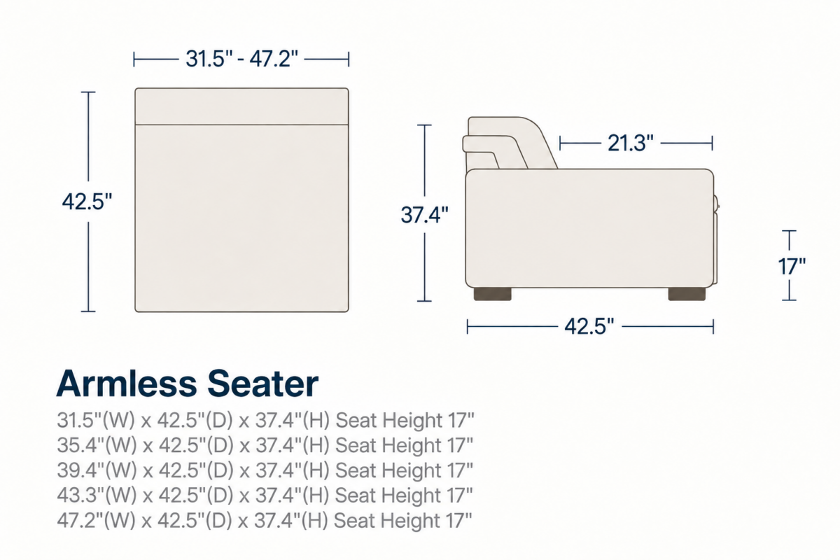 NELLA Armless Seater