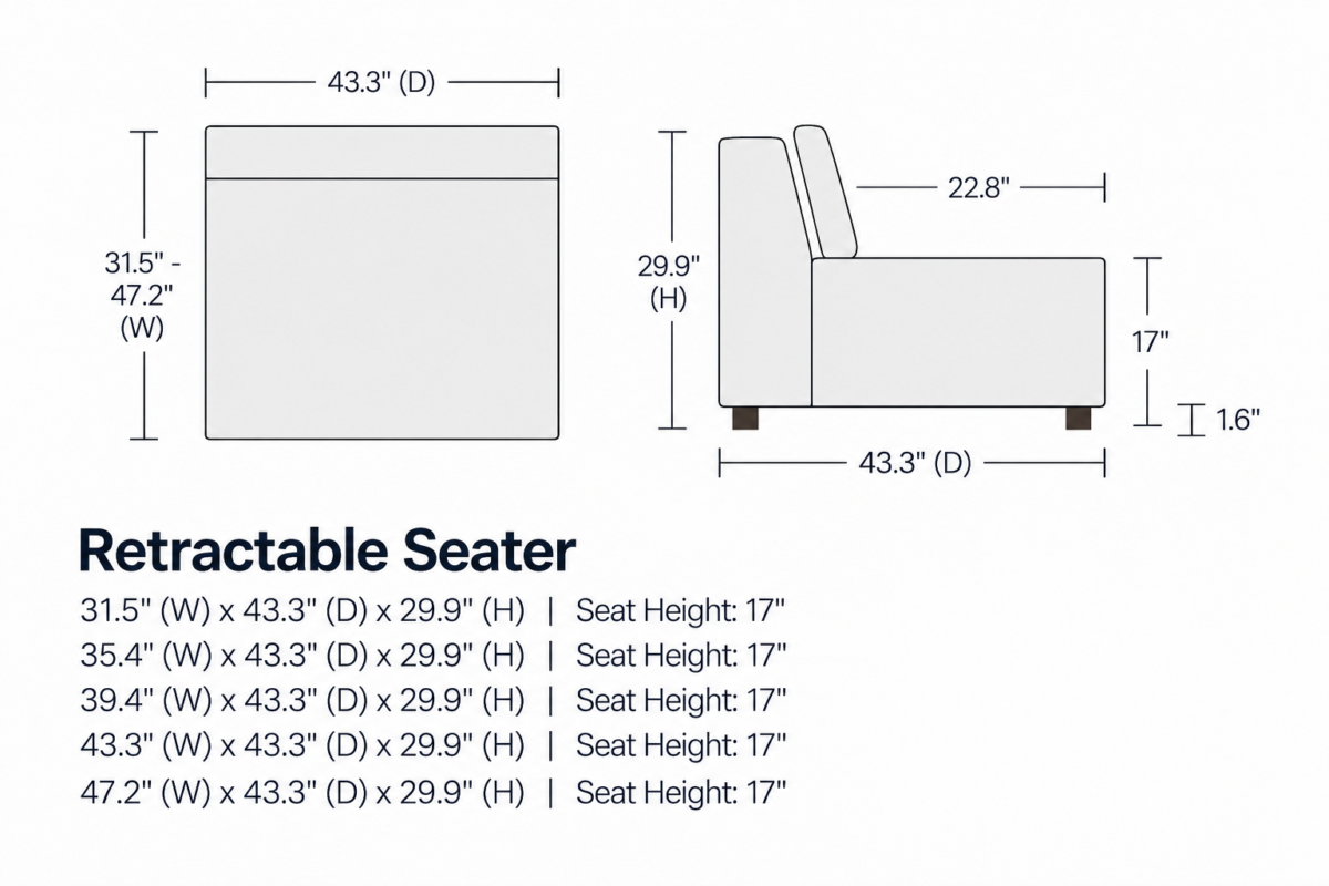 HUNTER Armless Reclining Seater