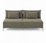 LOUIS 2 Seater Armless - Image 2