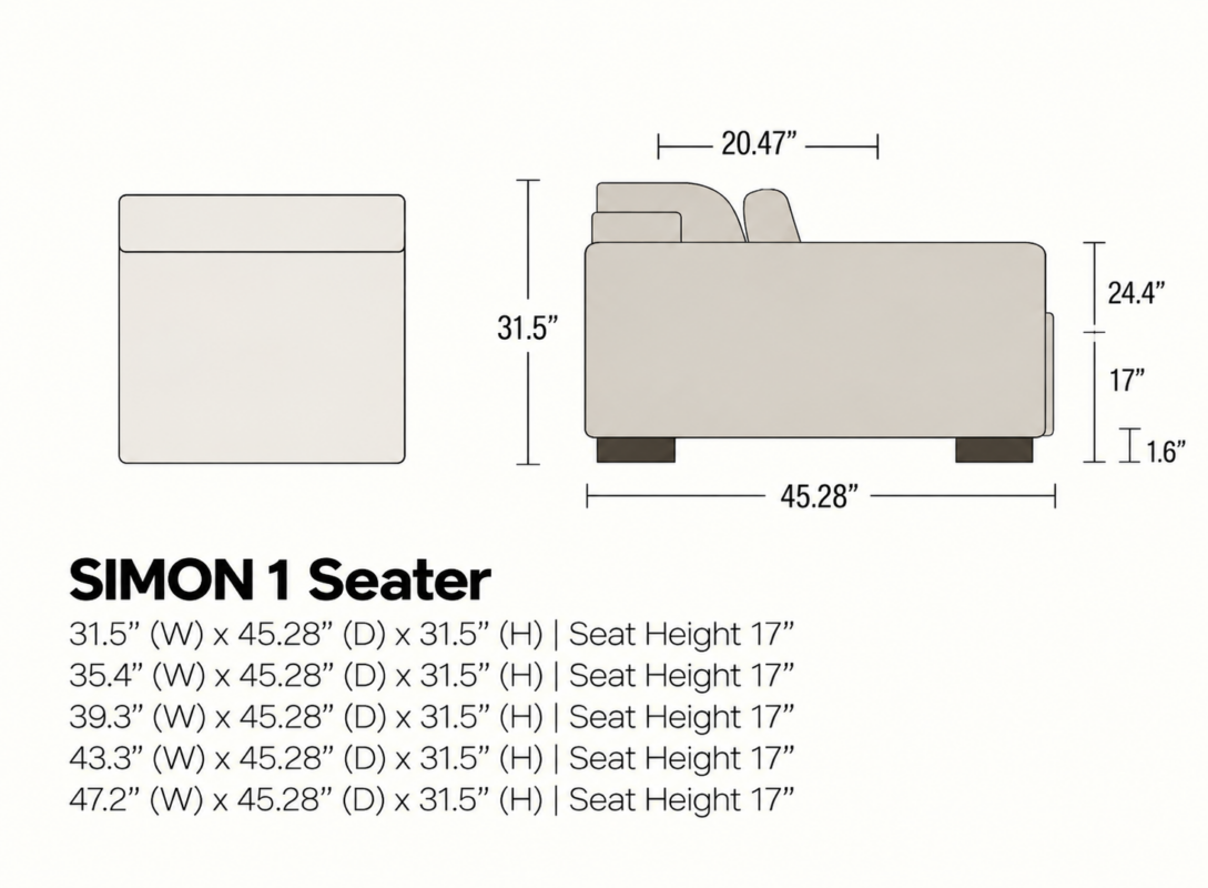 SIMON Retractable Chaise with Arm