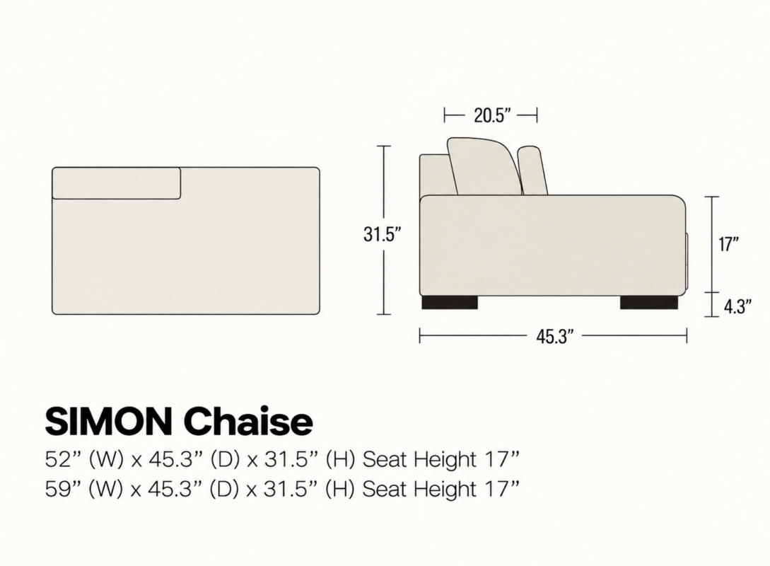 SIMON Retractable Chaise with Arm