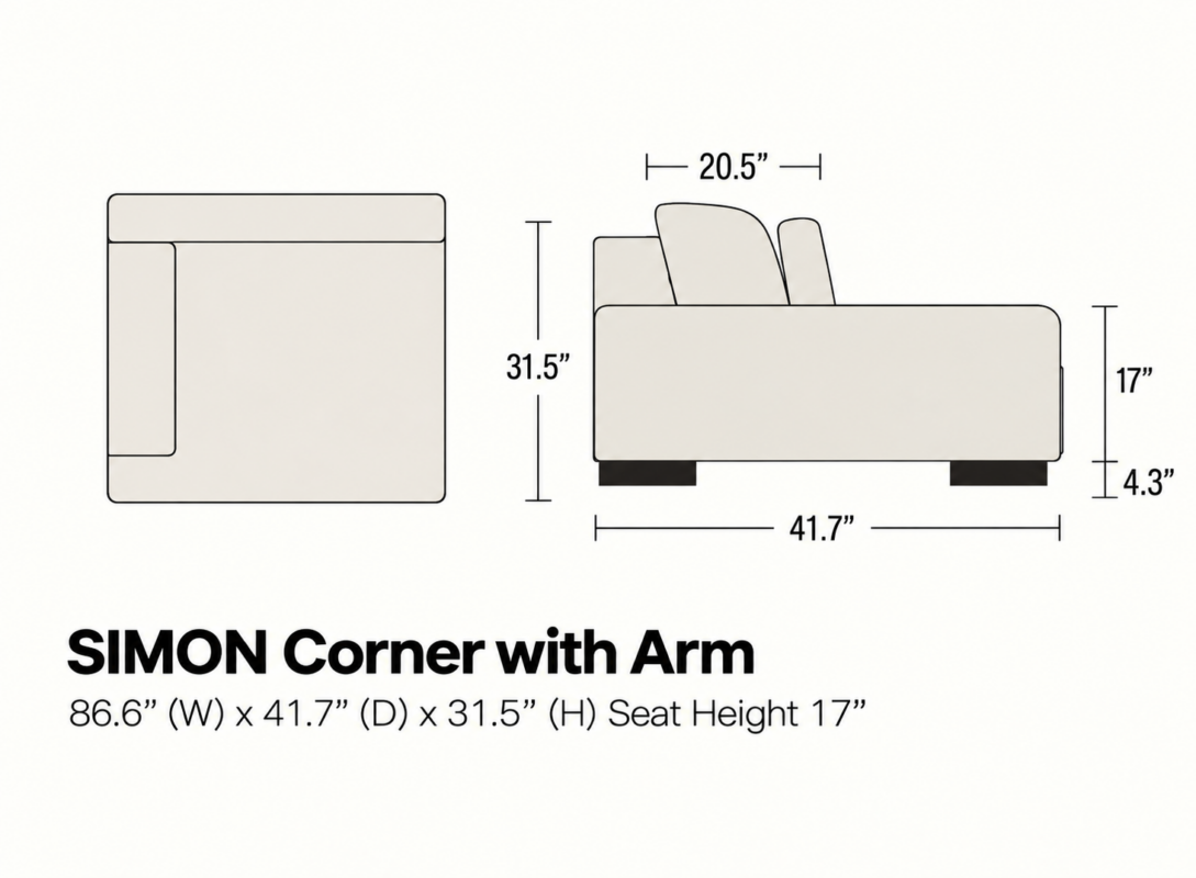 SIMON Retractable Chaise with Arm