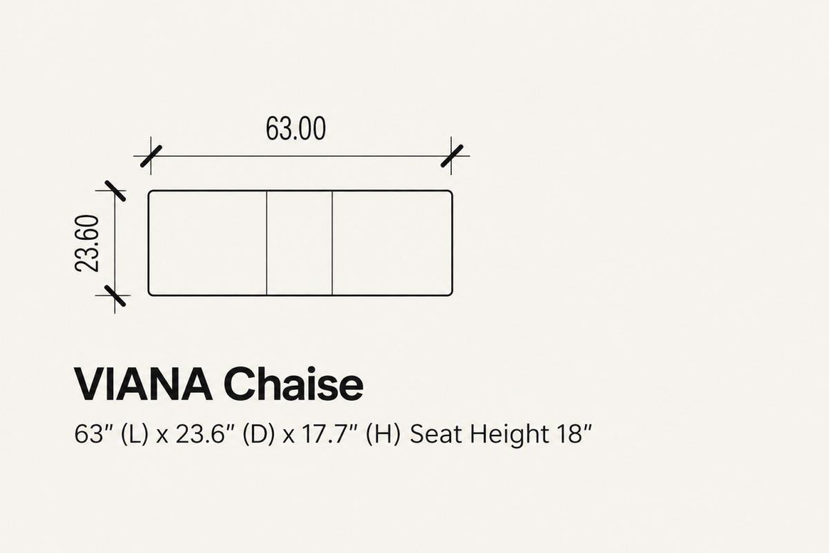 VIANA Backless Chaise