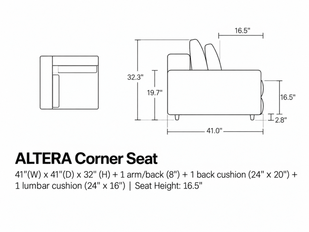 ALTERA Corner Seat