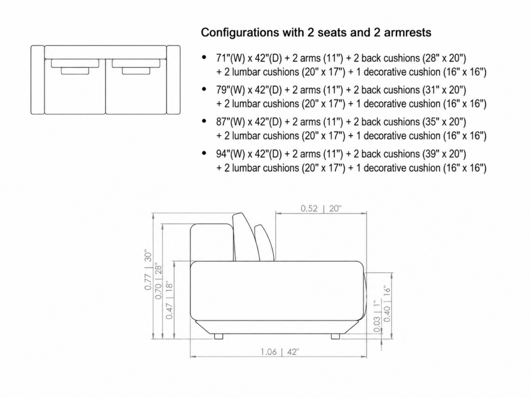 CHELSA 2 Seater Sofa