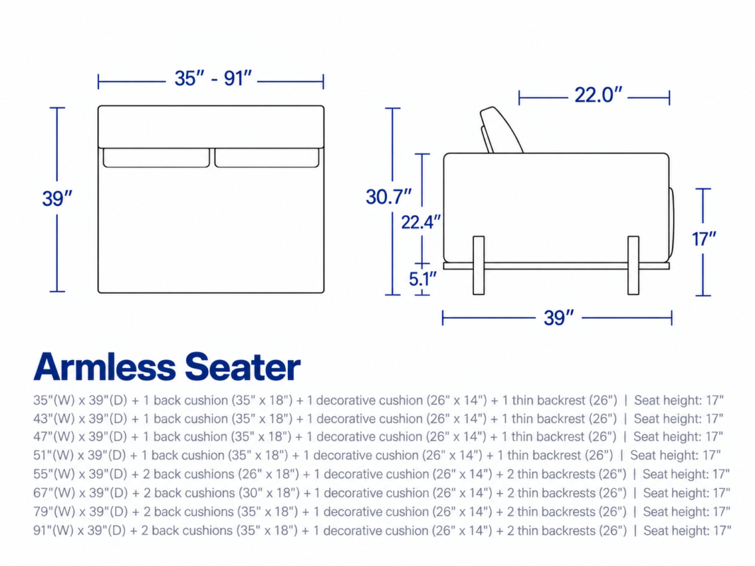 DECK Armless Seater