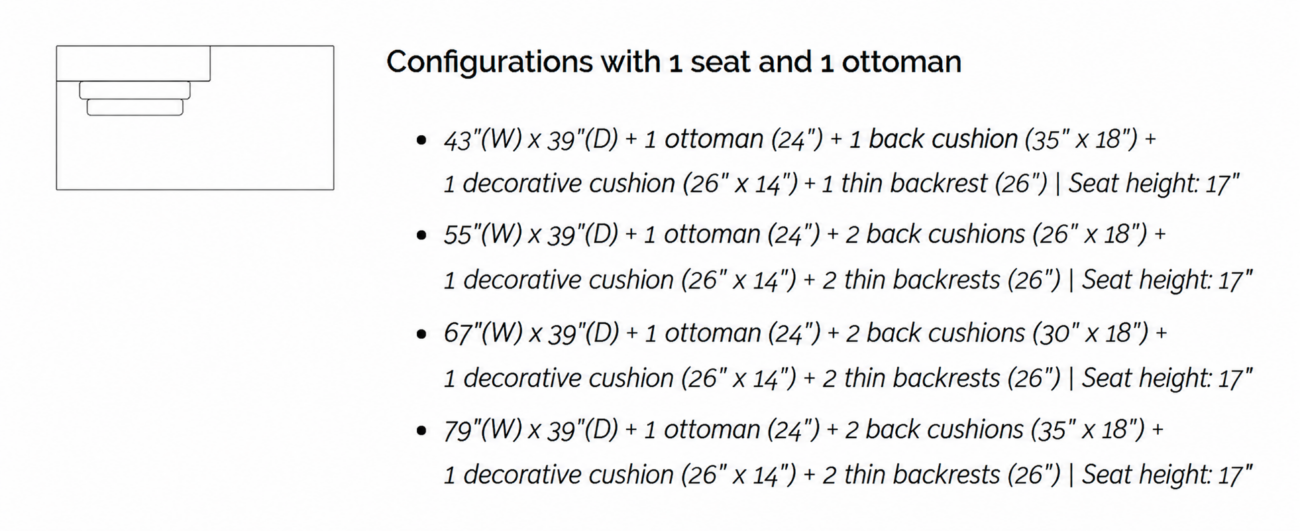 DECK Seater with Ottoman