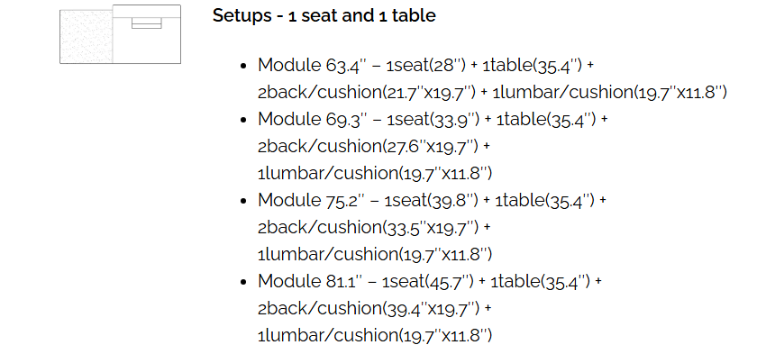 FLYNN Seater with Table