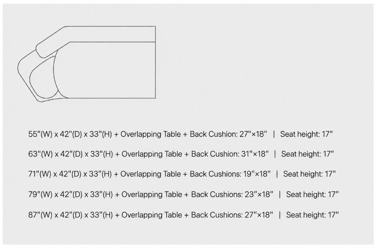 HUGGLE 1 Seater and Overlapping Table