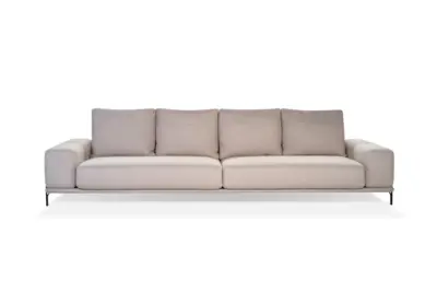 RETREAT Sofa with Arms and 2 Back Fiber Cushions