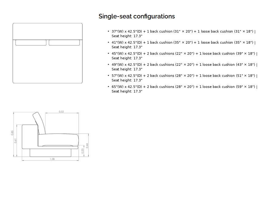 ROSE 1 Seater