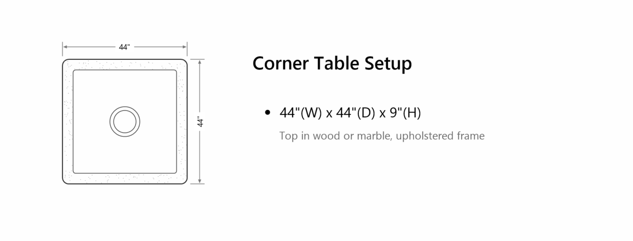 HOLLOW Corner Ottoman Table