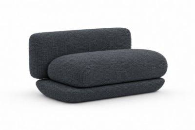 HUGGLE Chaise with 1 Seat and Recessed Base