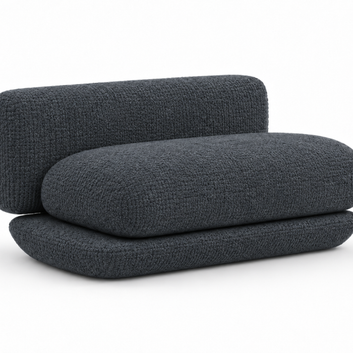 HUGGLE Chaise with 1 Seat and Recessed Base