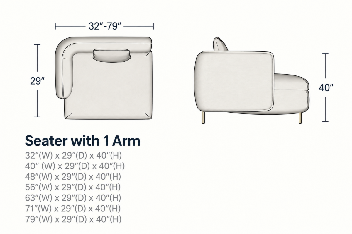 ORION Seater with 1 Arm