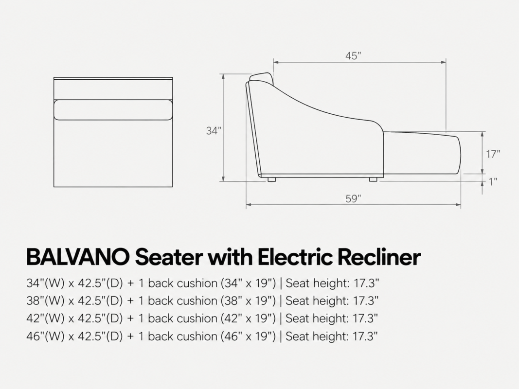 BALVANO Seater with Manual Recliner