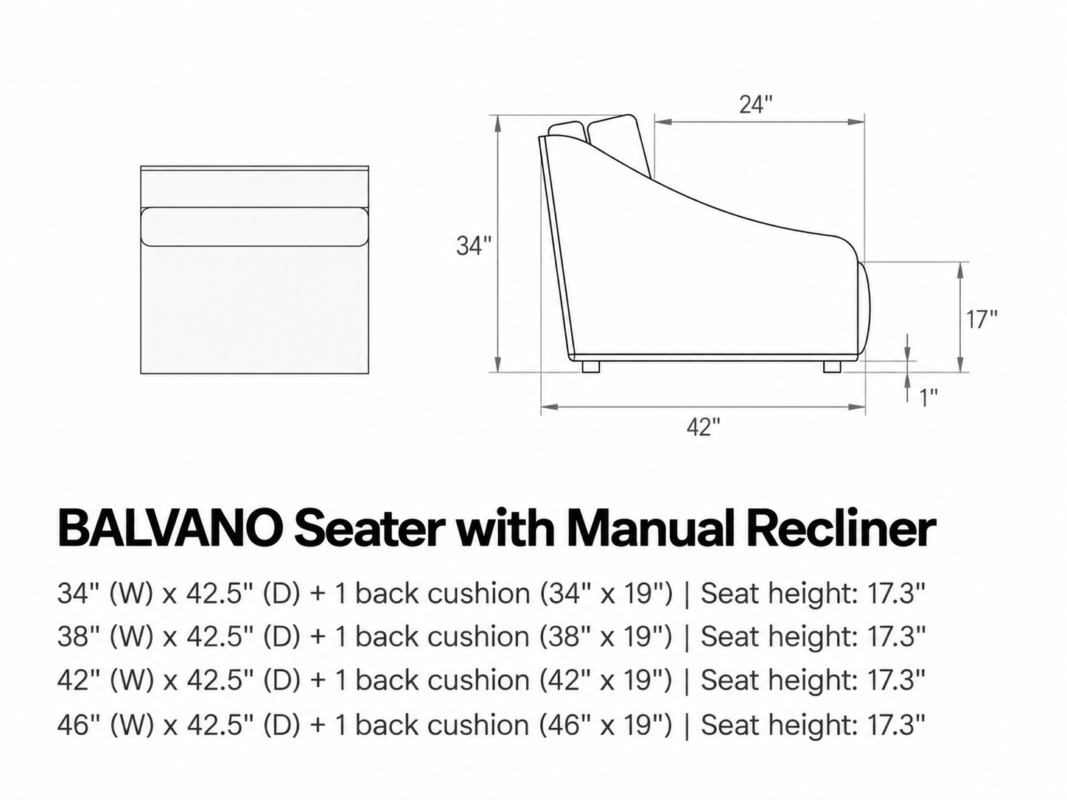 BALVANO Seater with Manual Recliner