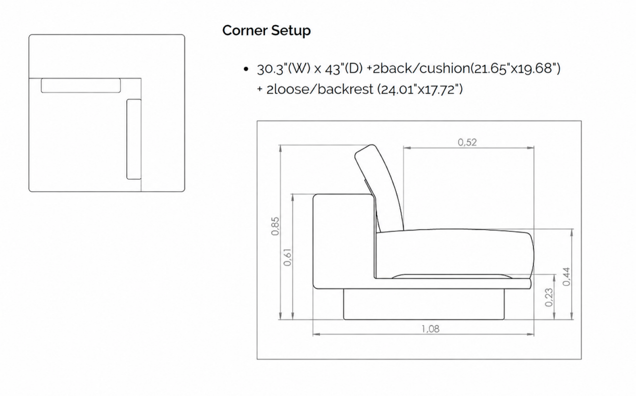 ROSE Corner Seater