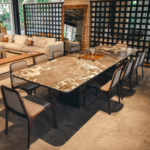 PANEL Marble Top Dining Table - Image 4