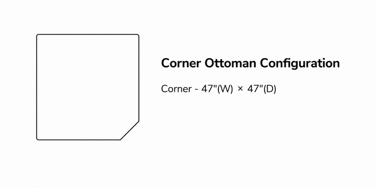 CHELSA Corner Angled Ottoman
