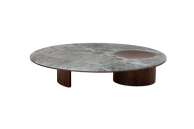 NESSAJ Marble Top Coffee Table