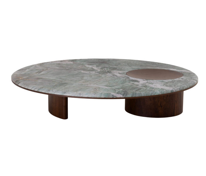 NESSAJ Marble Top Coffee Table