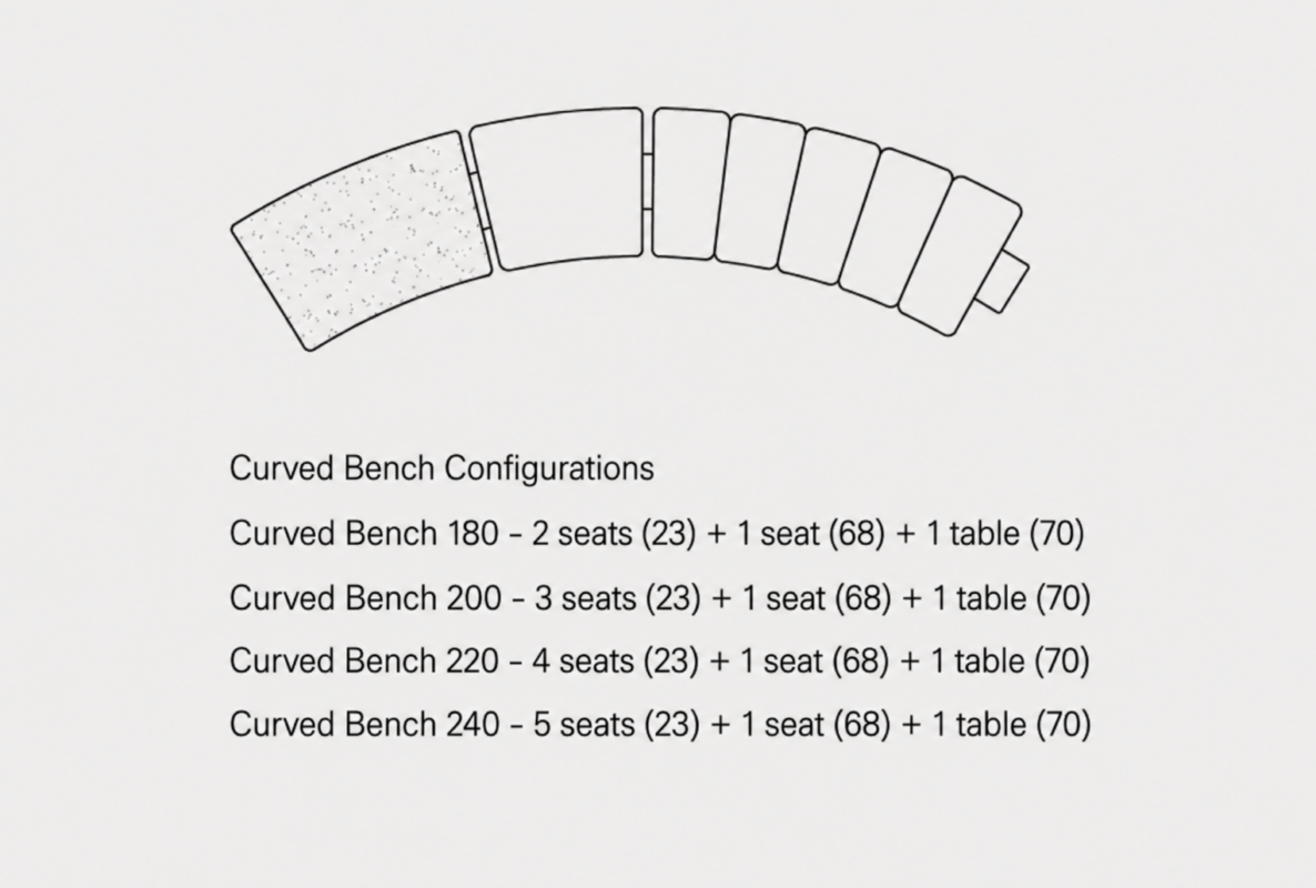 SETTING Curved Bench