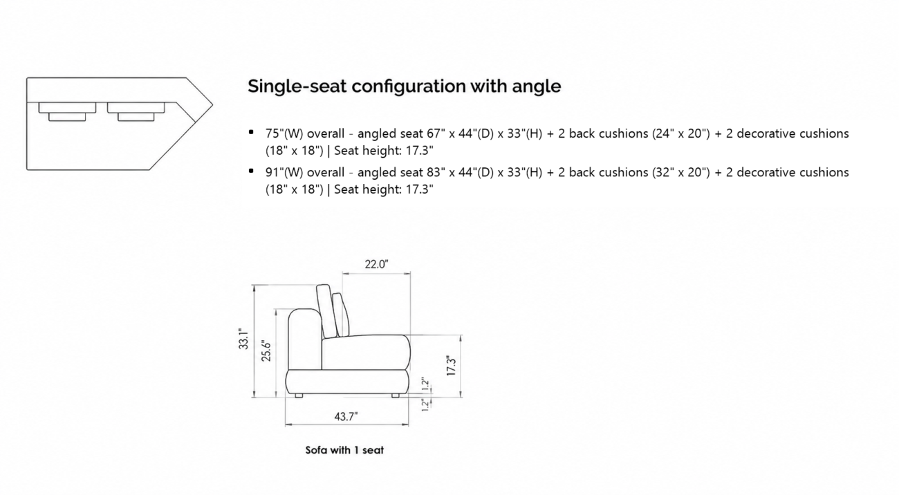 HOLLOW Angled Seater