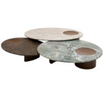 NESSAJ Marble Top Coffee Table
