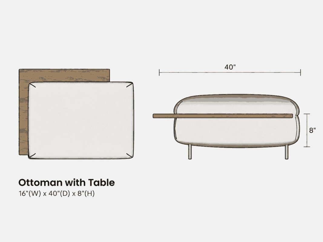 ORION Ottoman with Table
