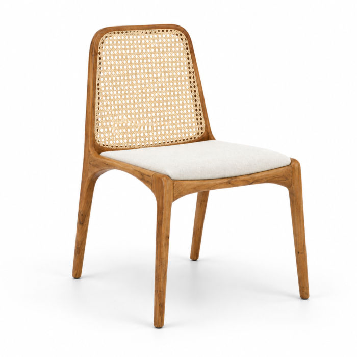 DERA Straw with Fabric Dining Chair