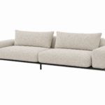 RETREAT Sofa with Arms and 2 Back Fiber Cushions