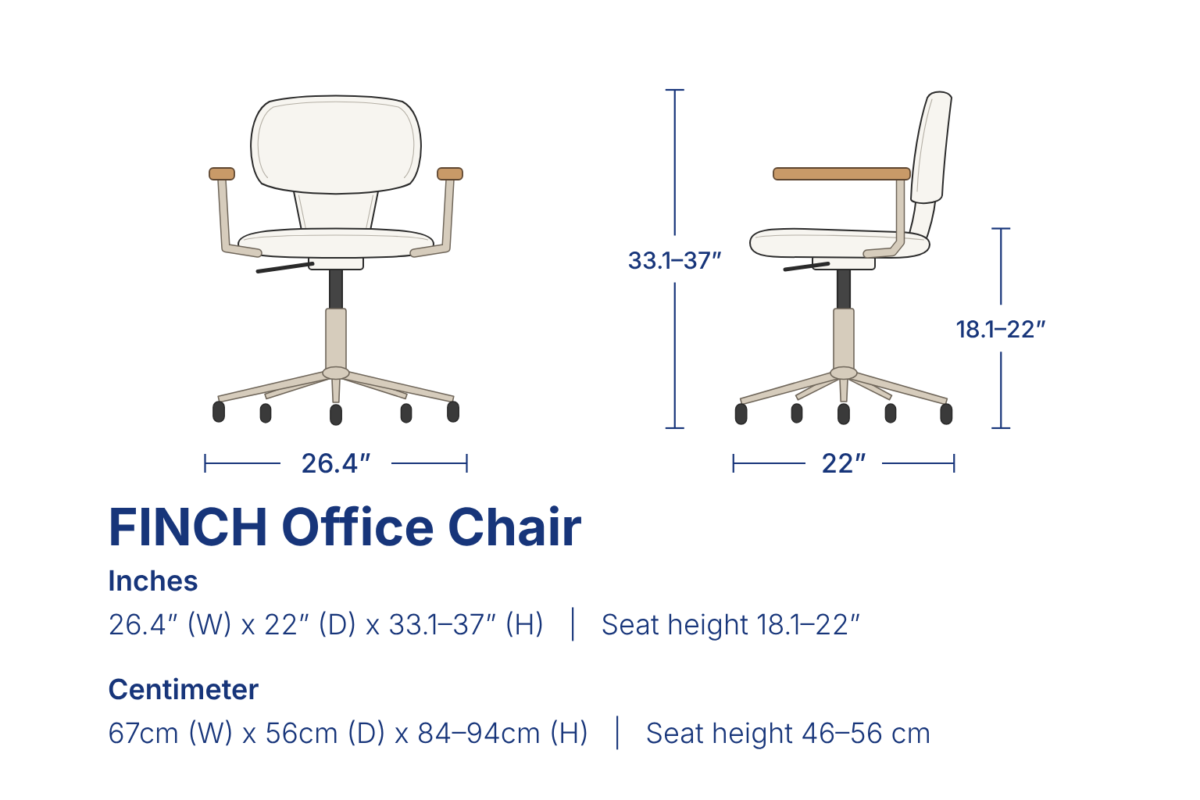 FINCH Office Chair dimensions