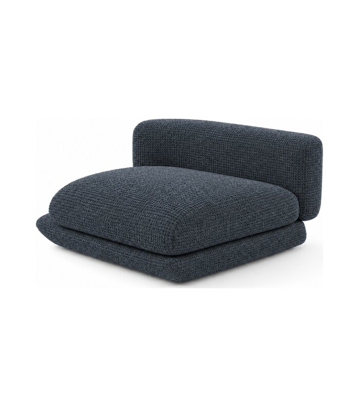 HUGGLE Chaise with 1 Seat and Recessed Base