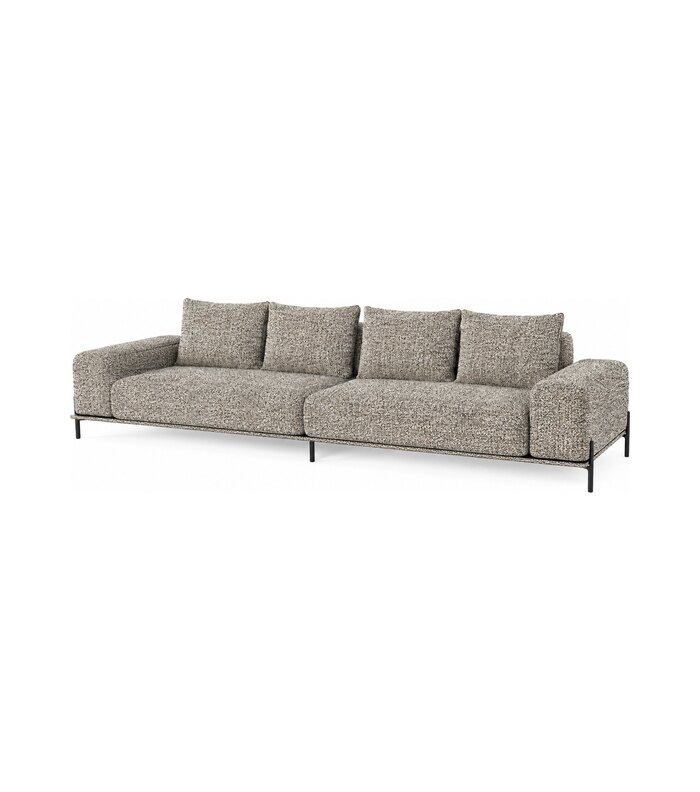 RETREAT Sofa with Arms and 4 Back Goose Feather Cushion