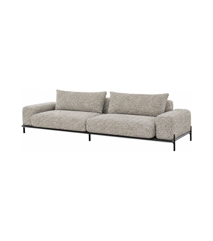 RETREAT Sofa with Arms and 2 Back Goose Feather Cushions