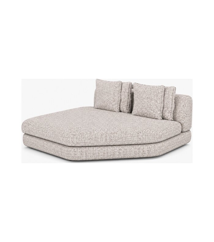 HOLLOW Angled Chaise Armless