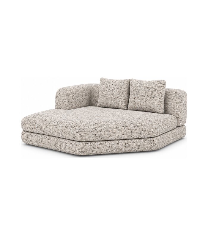 HOLLOW Angled Chaise with Arm
