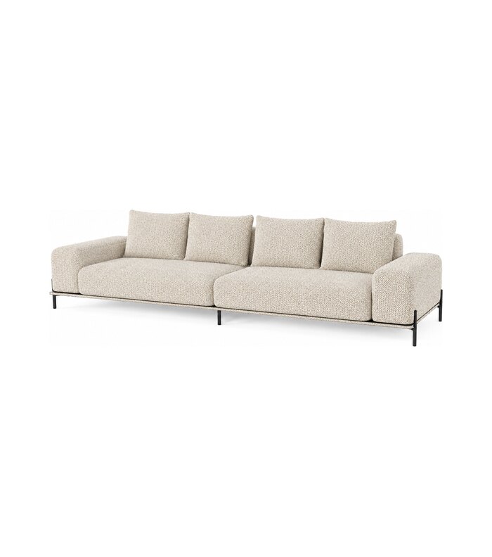 RETREAT Sofa with Arms and 4 Back Fiber Cushion
