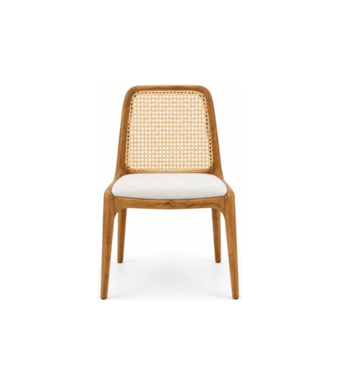 DERA Straw with Fabric Dining Chair